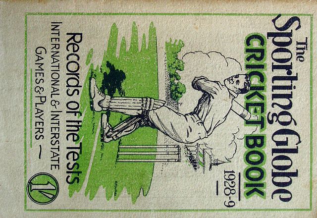 THE SPORTING GLOBE CRICKET BOOK 1928-29.