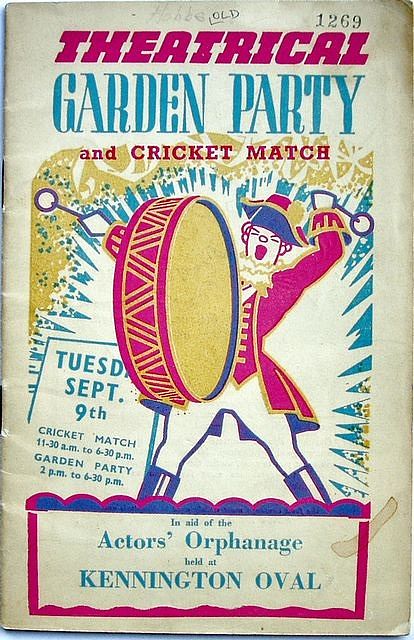THEATRICAL GARDEN PARTY AND CRICKET MATCH. TUESDAY, SEPTEMBER 9TH, 1947. IN AID OF THE ACTORS' ORPHANAGE SILVERLANDS, CHERTSEY.