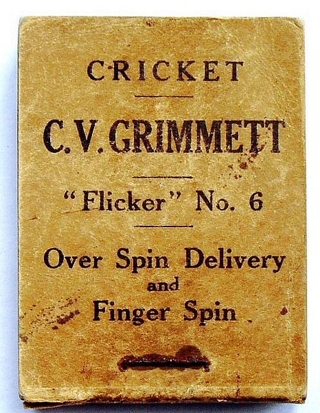 'FLICKER' NO. 6. CRICKET. C.V. GRIMMETT.
