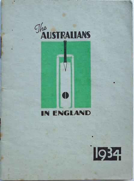 THE AUSTRALIANS IN ENGLAND 1934.