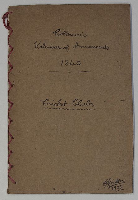 COLBURN'S KALENDAR OF AMUSEMENTS IN TOWN AND COUNTRY, FOR 1840...