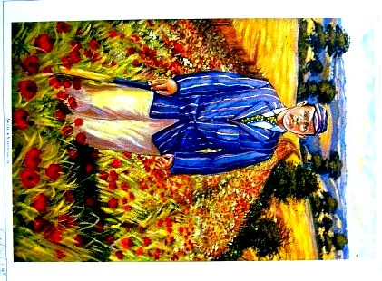A set of four full-length colour prints, by Gerry Wright, of cricketers from the Golden Age.
