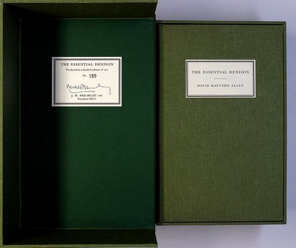 A COMPLETE SET OF FACSIMILE REPRINTS OF ALL SIX EDITIONS OF DENISON'S CRICKETERS' COMPANION, FOR THE YEARS 1843, 1843 (SECOND EDITION), 1844, 1845, 1846 AND 1847.
TOGETHER WITH A FACSIMILE REPRINT OF DENISON'S SKETCHES OF THE PLAYERS, first published in 1846.
TOGETHER WITH A VOLUME OF COMMENTARY ON EACH EDITION, TITLED: THE ESSENTIAL DENISON BY DAVID RAYVERN ALLEN.
8vo. 206pp. Folding frontispiece, three folding plates and other text illustrations.
