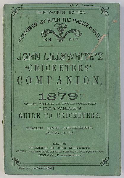 CRICKETERS' COMPANION FOR 1879.