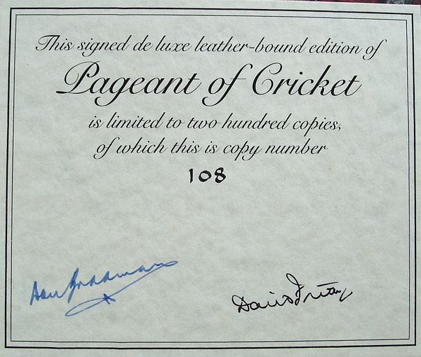 PAGEANT OF CRICKET.