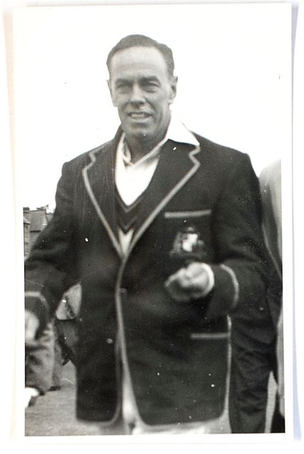 An original three-quarter length postcard-size photograph of Ian Johnson.