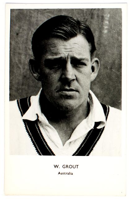 An original head and shoulders postcard-size photograph of Wally Grout.