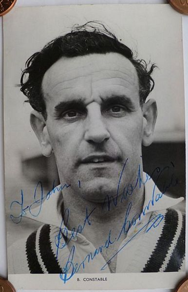 An original head-and-shoulders postcard photograph of Bernard Constable.