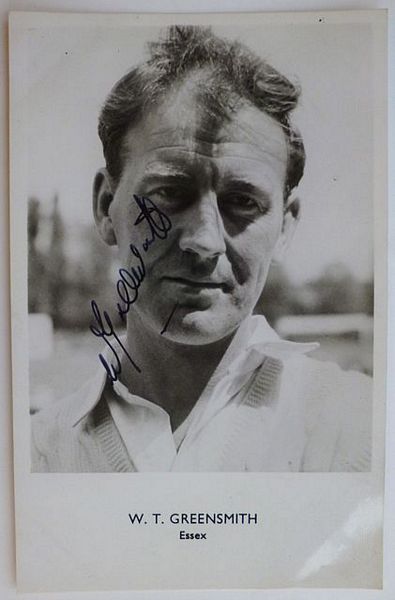 An original head-and-shoulders postcard-size photograph of W.T. Greensmith.