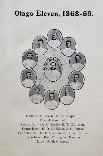 HISTORY OF OTAGO REPRESENTATIVE CRICKET 1863-1906.