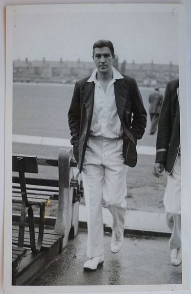 An original full-length postcard-size photograph of Robert Diment.