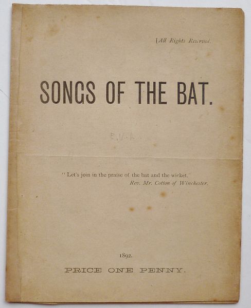 SONGS OF THE BAT.