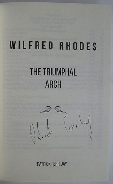WILFRED RHODES. THE TRIUMPHAL ARCH.