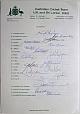 An official autograph sheet signed by fifteen members of the Australian team which toured England and Sri Lanka in 1981.
