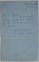 A one page signed autograph letter from O.C. Dawson to an unnamed correspondent, addressed Junior. Headed Park Lane Hotel, Piccadilly, London, and dated 30th June, 1947.