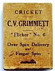 'FLICKER' NO. 6. CRICKET. C.V. GRIMMETT.