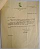 A one page typed letter, signed, from K.G. Viljoen to H.W. Warner. On Park Lane Hotel headed notepaper, addressed Piccadilly W.1. Dated 4th September 1955.