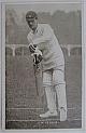 An original full length postcard photograph of J.W. Hearne batting.