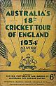 AUSTRALIA'S 18TH CRICKET TOUR OF ENGLAND 1934.