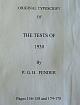 THE TESTS OF 1930.