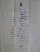 An official autograph sheet signed in ink by all fifteen members of the South African team which toured England in 1965, and the manager J.B. Plimsoll.