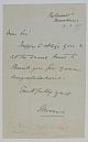 A one page signed autograph letter from Lord Harris to an unnamed correspondent. Headed Belmont, Faversham. Dated 4th February 1897.